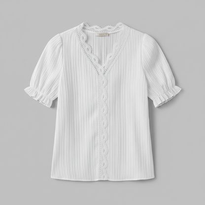 Elegant Puff Sleeve Blouse | Women's Summer Top Plus Size