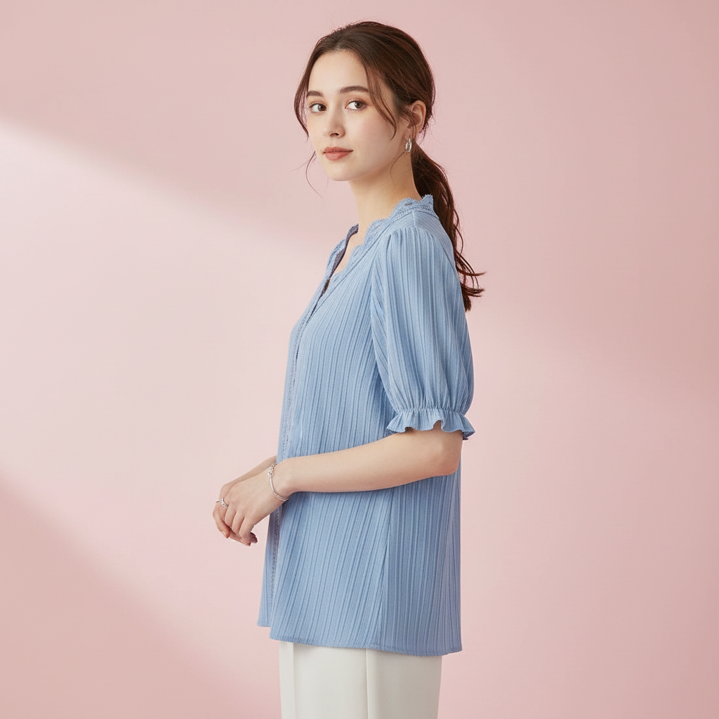 Elegant Puff Sleeve Blouse | Women's Summer Top Plus Size