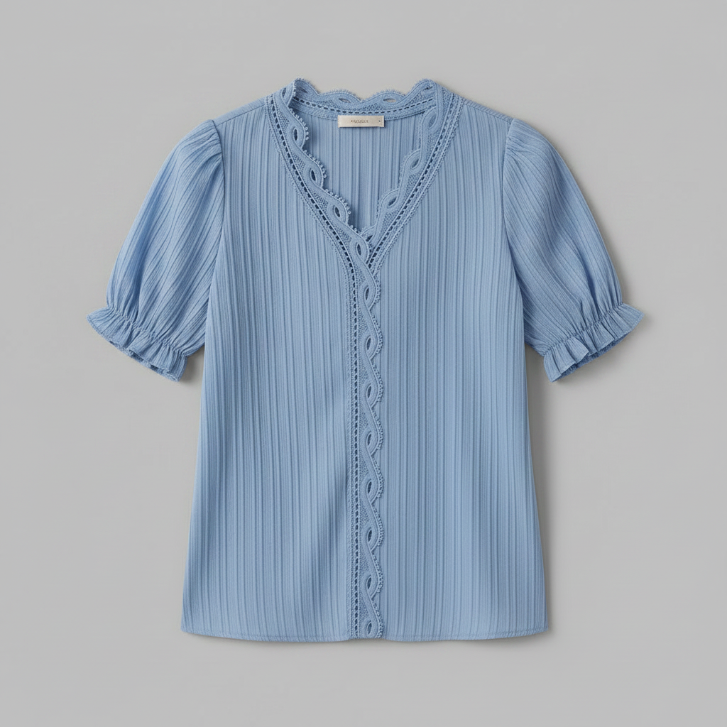 Elegant Puff Sleeve Blouse | Women's Summer Top Plus Size