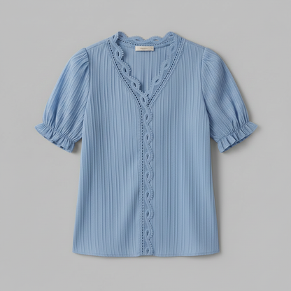 Elegant Puff Sleeve Blouse | Women's Summer Top Plus Size