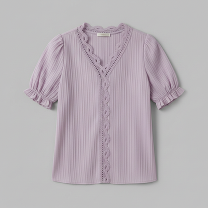 Elegant Puff Sleeve Blouse | Women's Summer Top Plus Size