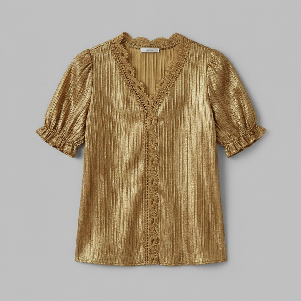 Elegant Puff Sleeve Blouse | Women's Summer Top Plus Size