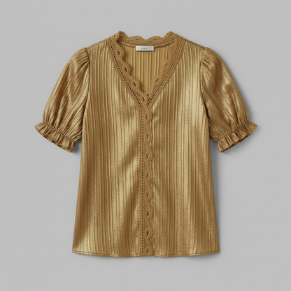 Elegant Puff Sleeve Blouse | Women's Summer Top Plus Size