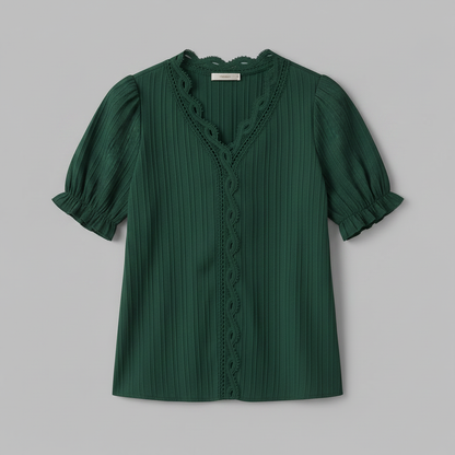 Elegant Puff Sleeve Blouse | Women's Summer Top Plus Size