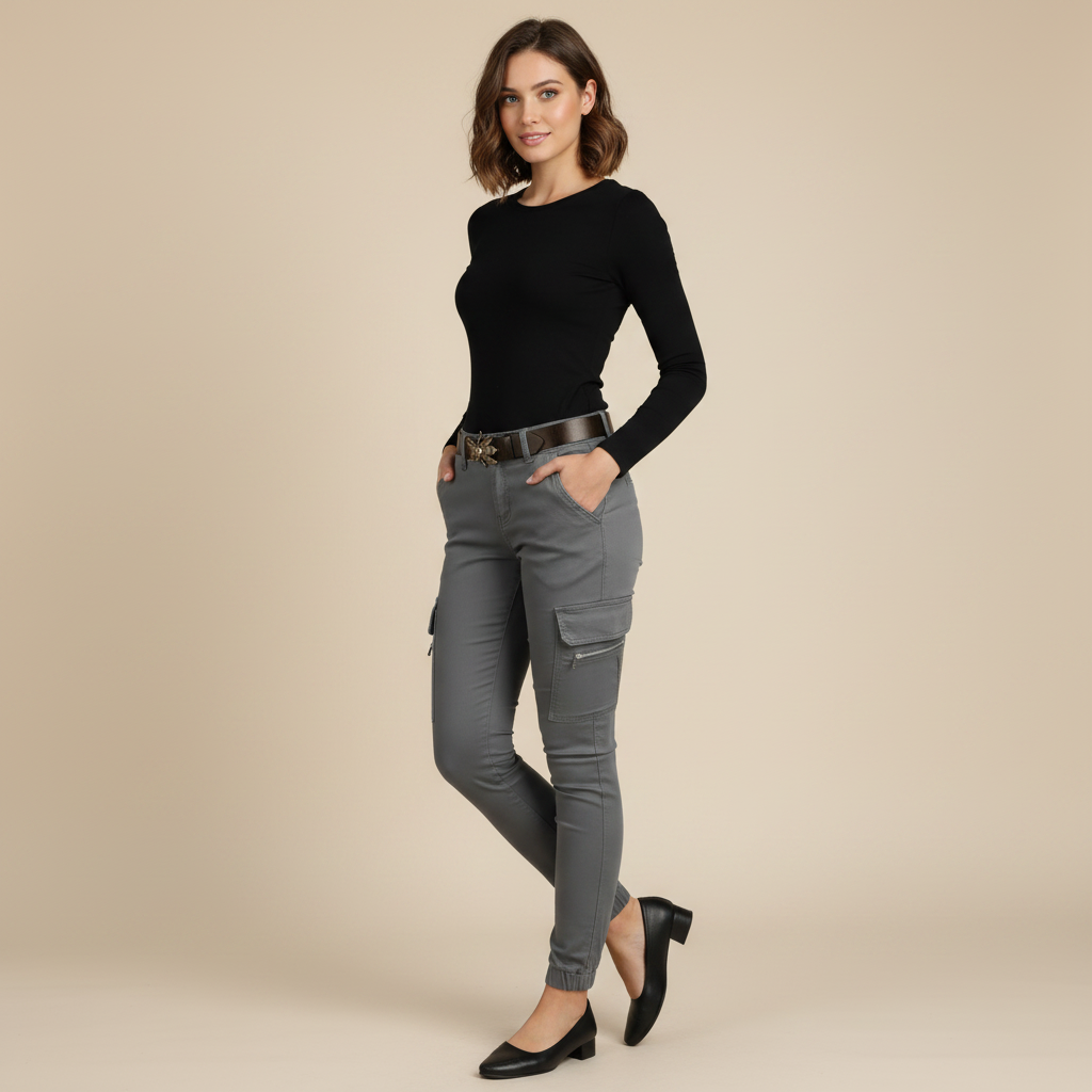 Urban Cargo Pants | Women's Black Trousers