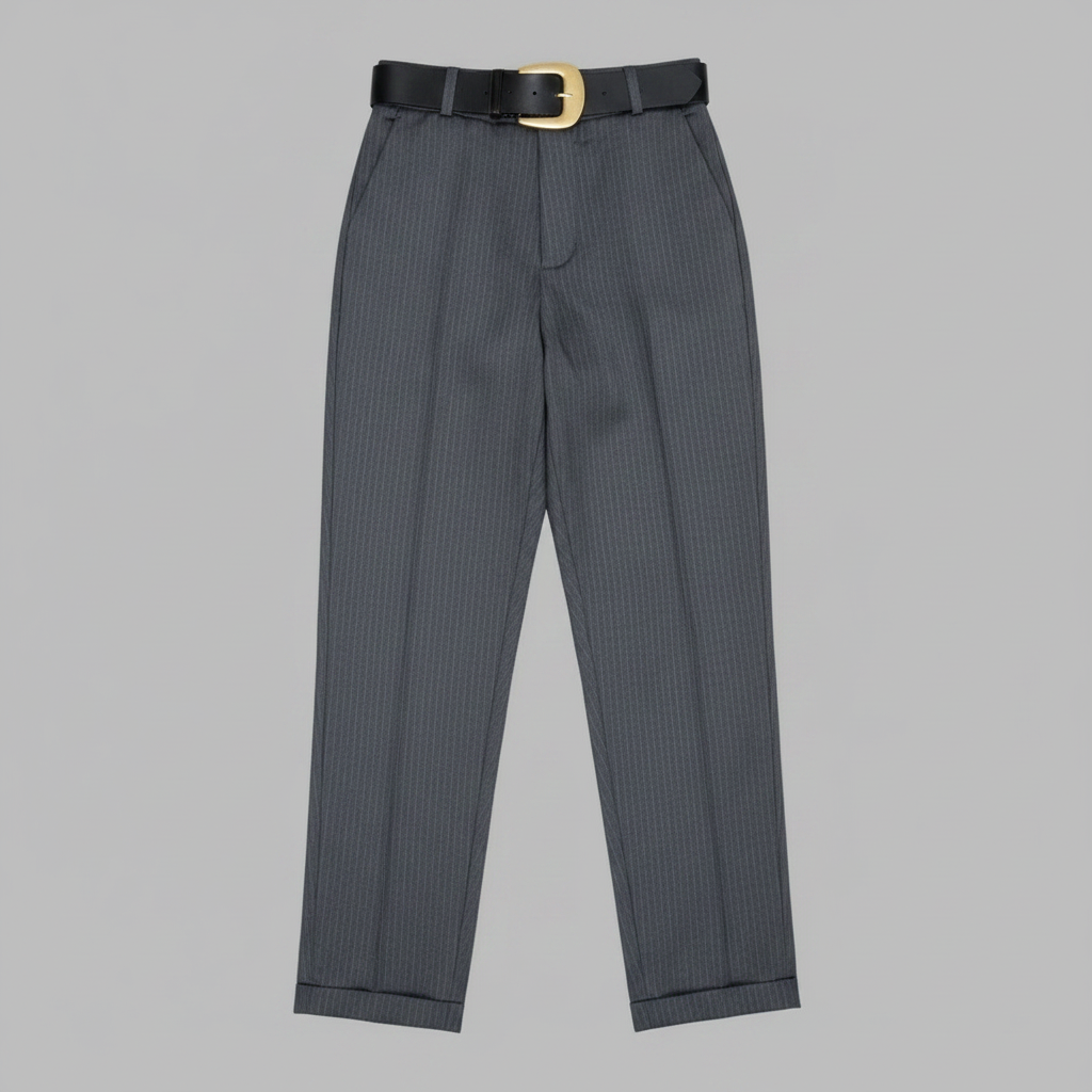 Elegant Black Pants | Women's High Waist Suit Trousers