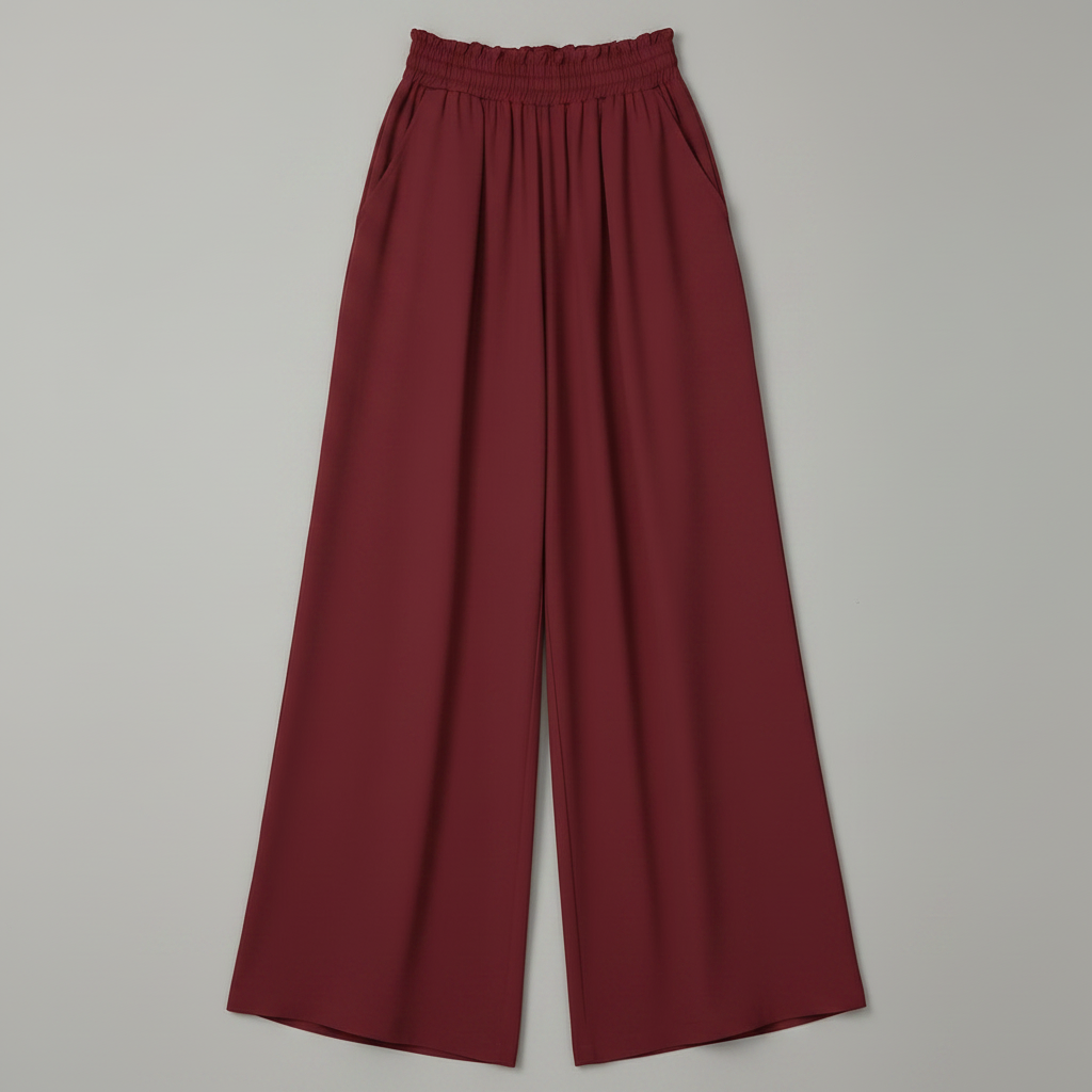 Chic Comfort | Women's Palazzo Pants Black Trousers